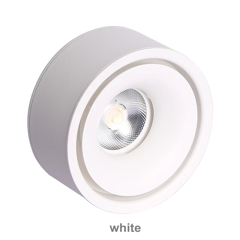 $10.34 1PCS round dimmable Led surface mounted spotlight COB non-opening ceiling spotlight 7W/12W living room surface mounted downlight