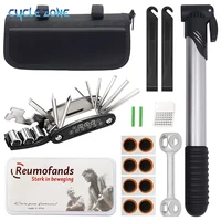 bike repair tool kit 11 in 1 multi function bicycle tyre lever self adhesive tube patch portable repair cycling tool sets