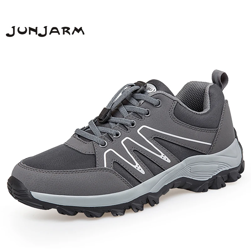 

JUNJARM New Men Casual Shoes Women Sneakers Men Winter Shoes Unisex Work Shoes Outdoor Waterproof Lace Up Warm Fur Lover Shoes