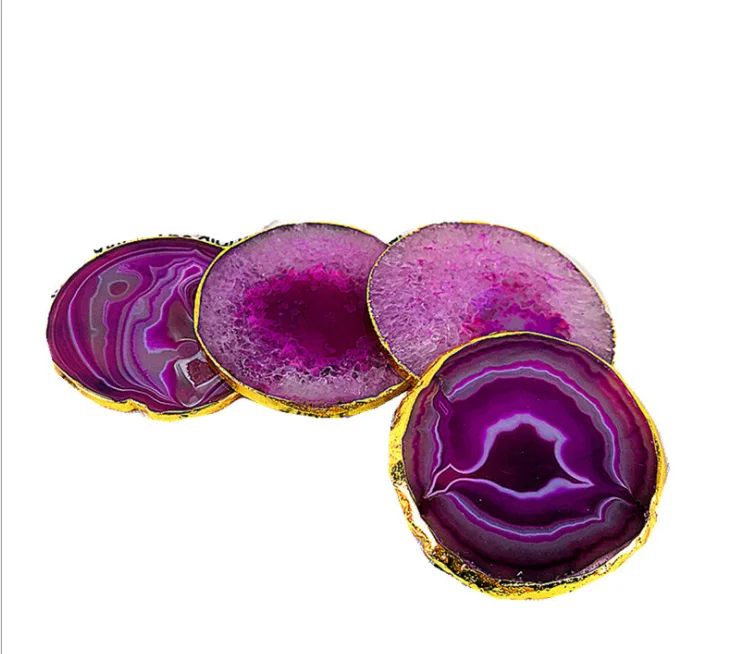 Натуральный агат ювелирные изделия ломтики каботажное судно полированного