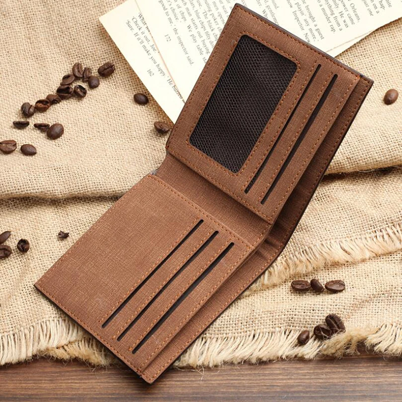 

2021 Wallet Men Business Multi-card Slots Pu Leather Coin Purses Item Organizer Big Capacity Cuzdan Vallet Male Short Money Bag