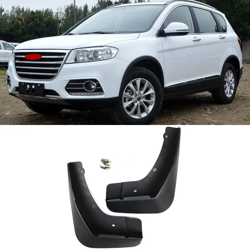 15-17 H6 red logo Автомобильное крыло брызговиков Брызговики для Защитные чехлы для сидений, сшитые специально для Great Wall Haval H6 спортивная версия переднее колесо 2013 - Цвет: 15-17 H6 red logo
