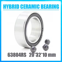 63804 hybrid ceramic bearing 203210 mm 1 pc double row sealed angular contact si3n4 ball bearings 3804 rs 3804 2rs