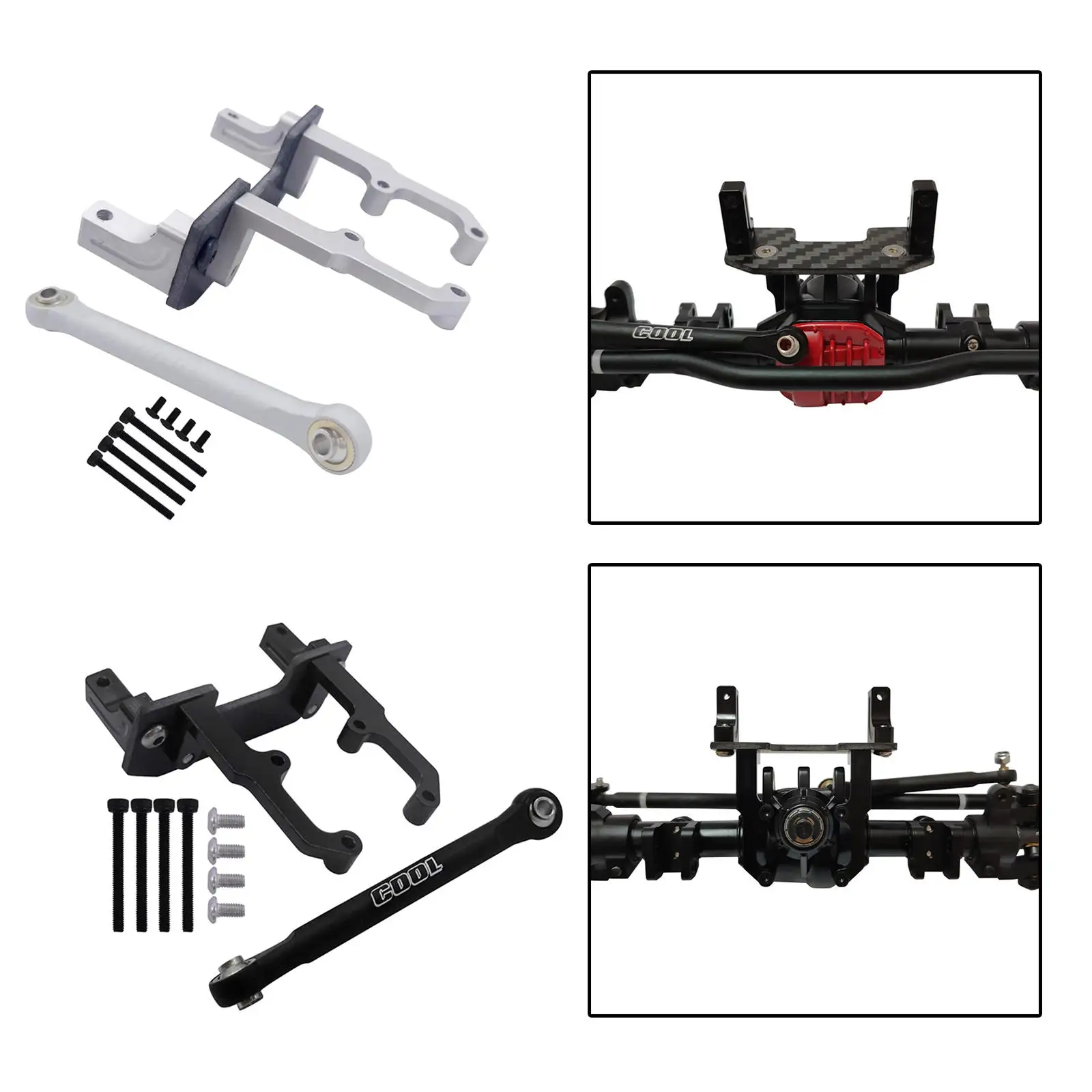 

Подставка для сервопривода со стержнем рулевого управления для Axial SCX10 II 90046 90047 1/10, аксессуары для радиоуправляемых автомобилей на гусеничн...