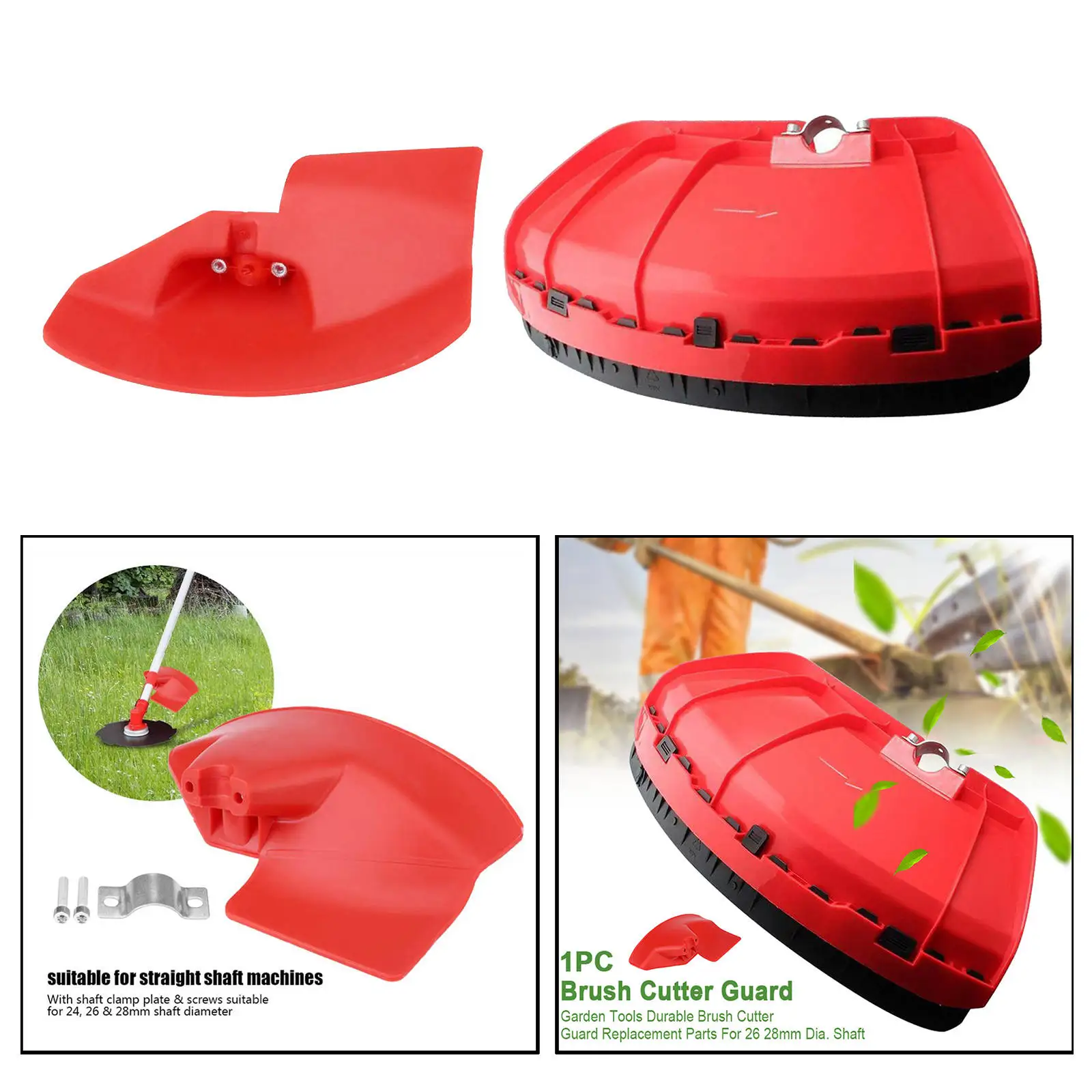 Universal Garden Trimmer Guard Shield Brushcutter Guard with Clamp Plate Trimmer Brush Cutter Protection Cover Lawn Mower Parts images - 6