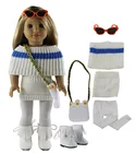 Модный комплект одежды для кукол, наряд для 18-дюймовой американской куклы, повседневная одежда, много стилей на выбор X103