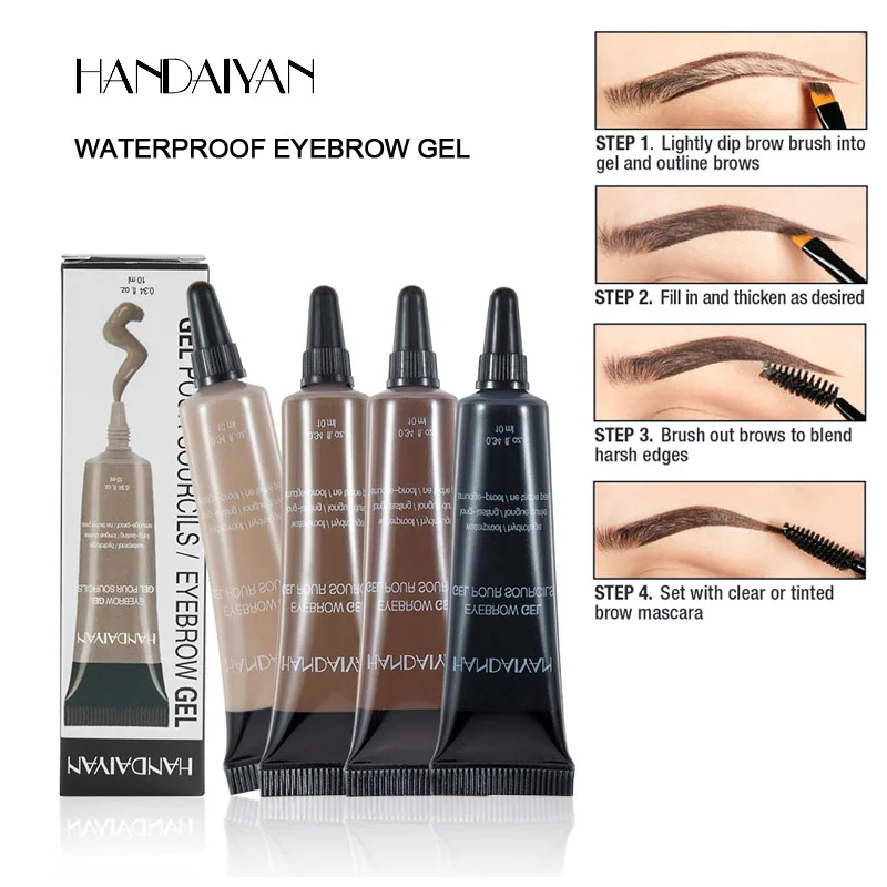 

Tattoo Paint Eyebrow Gel Makeup Kit Waterproof Eye Brows Tint Creamy with Brush Eyebrow Enhance Tool ASD88