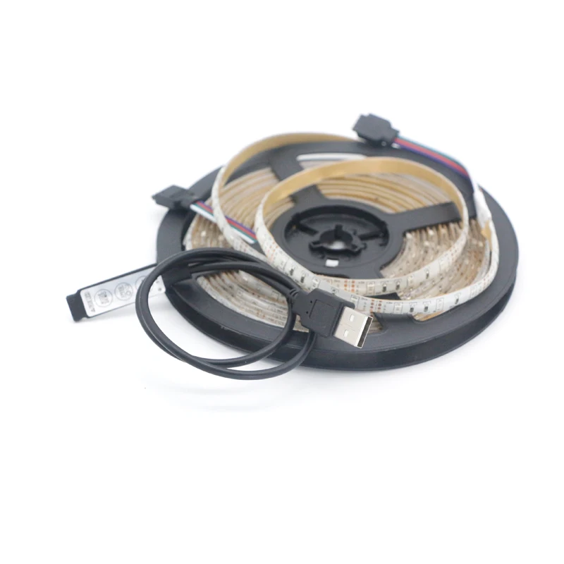 Smd 5v USB 2835 rgb водонепроницаемая светодиодная лента 24key ip30 ip65 контроллер фоновый