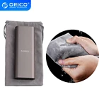 Бархатная сумка для хранения телефона ORICO SA1810, зарядное устройство USBUSB-кабельвнешний аккумулятортелефон, серый цвет, 180*100 мм