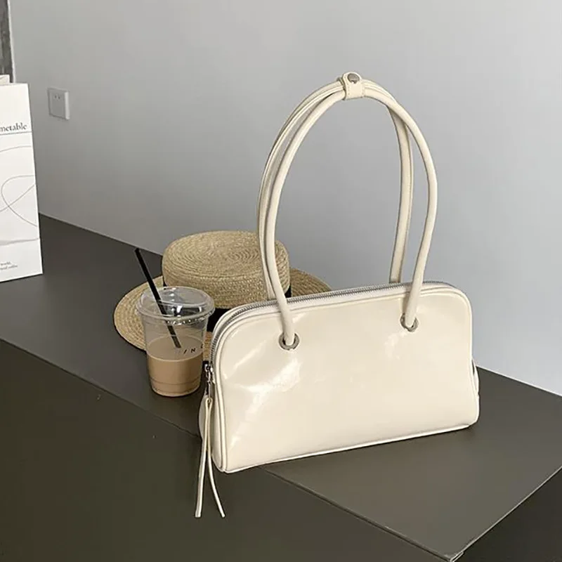 

MJ Fashion Women Shoulder Bag PU Leather Luxury Designer Handbags Elegant Female Under Arm Bags Solid Lady Purse Phone Bag