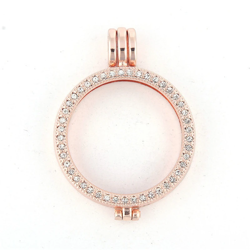 

Beautiful with CNC Pave Crystal Large Coin Holder Pendant fit 33mm Large Coin 15pcs/lot