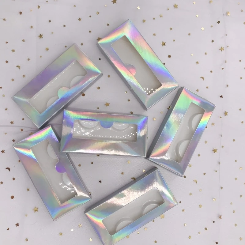 Пустые голографические коробки для ресниц с лотком довольно хорошего качества
