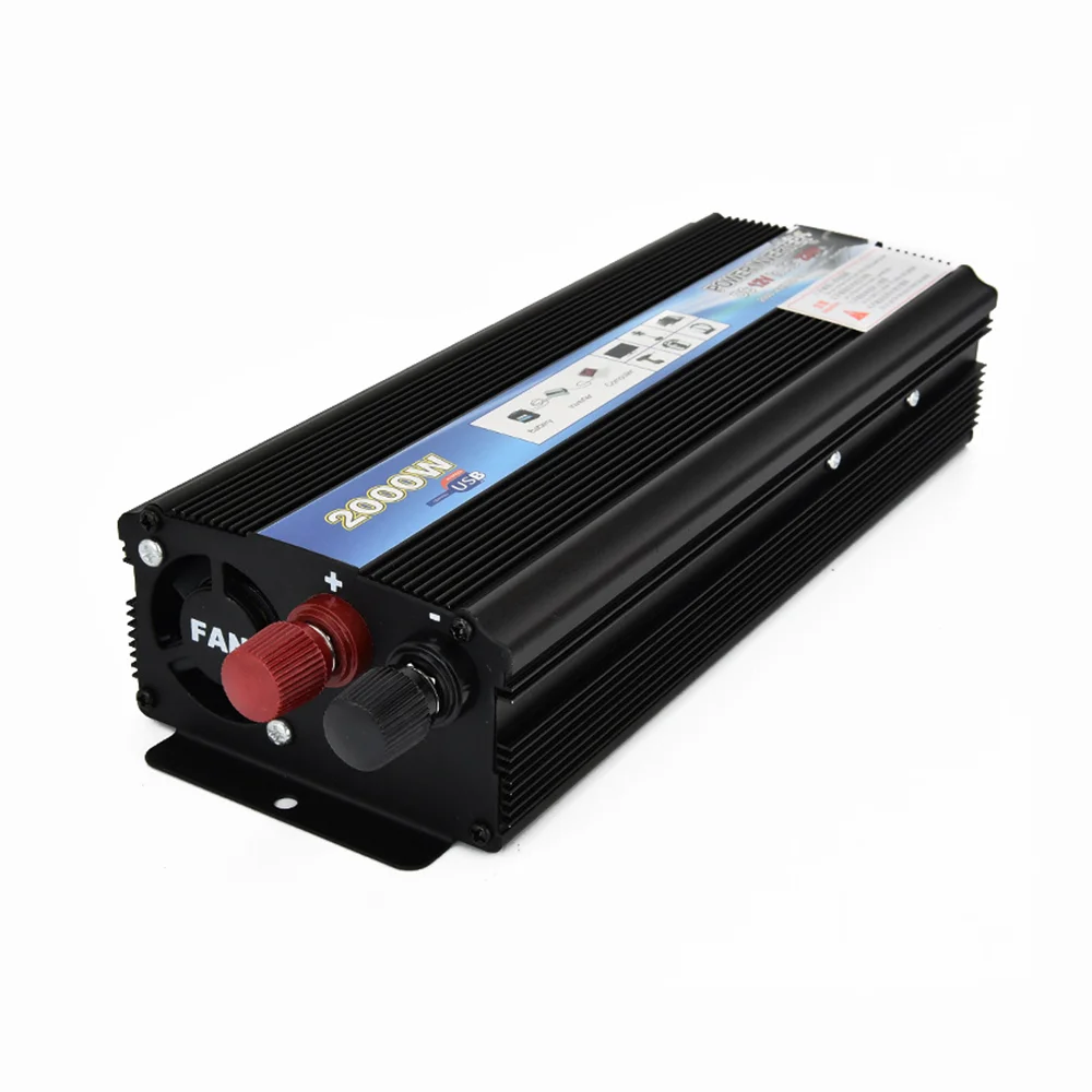 Инвертор высокой мощности Солнечный автомобильный преобразователь 12 В/24 В до 220