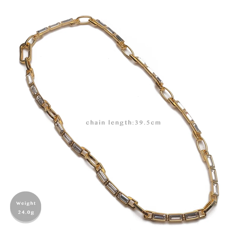 

Amorita boutique Modern fashion square crystal elegant necklace