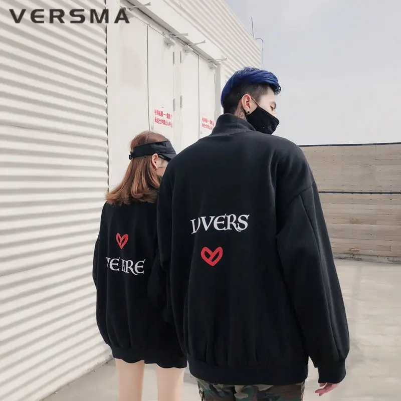 VERSMA корейский Harajuku Ulzzang 3D печатных толстовки кофты для мужчин и женщин осень High Street хип хоп свободные Рождество Пара Толстовка