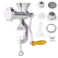 aluminium alloy hand operate manual meat grinder sausage beef mincer with tabletop clamp kitchen home tool