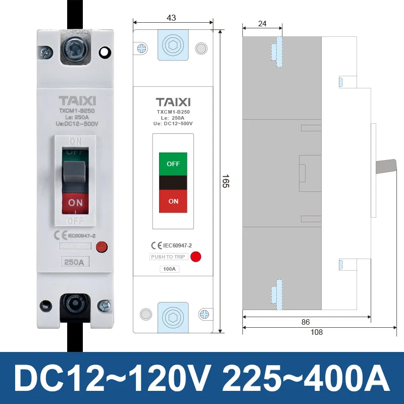 Автоматический выключатель TAIXI защитный чехол для автомобиля 12 в пост. Тока 24 В 48