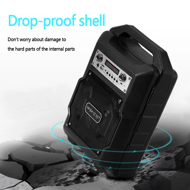 S20 Bluetooth портативный динамик с беспроводным микрофоном USB музыка вечерние Спорт на открытом воздухе домашний аудио 4000 мАч динамик высокой мощности
