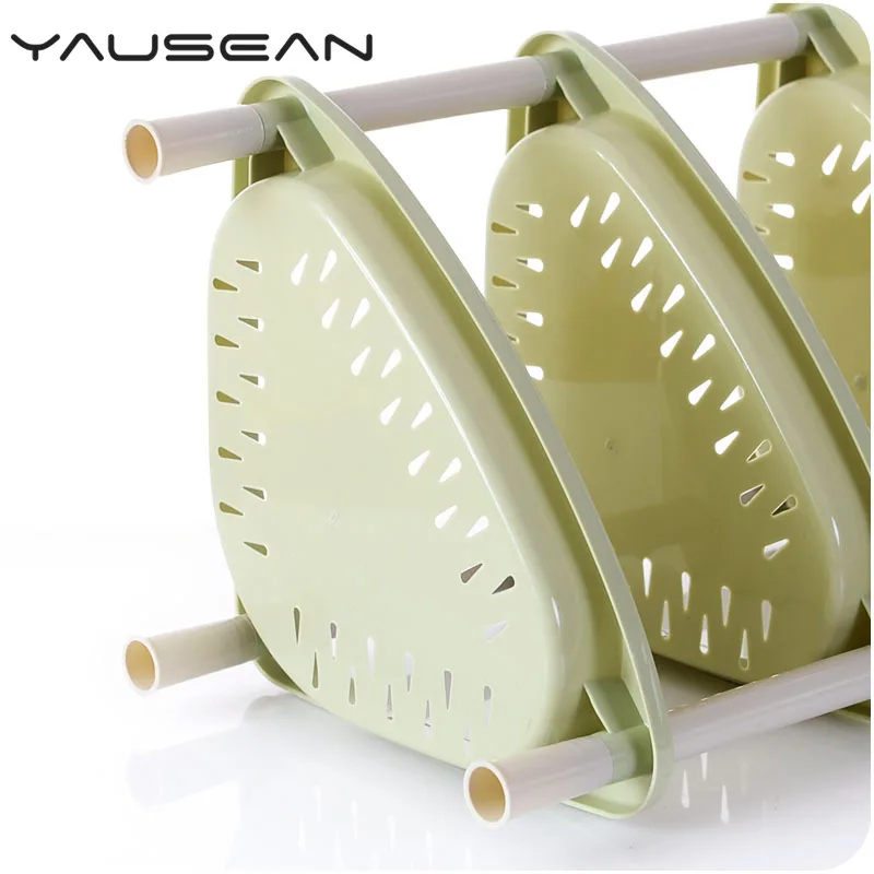 Комбинация 3 слоя полка для хранения кухонная губка держатель кистей ванной мыло