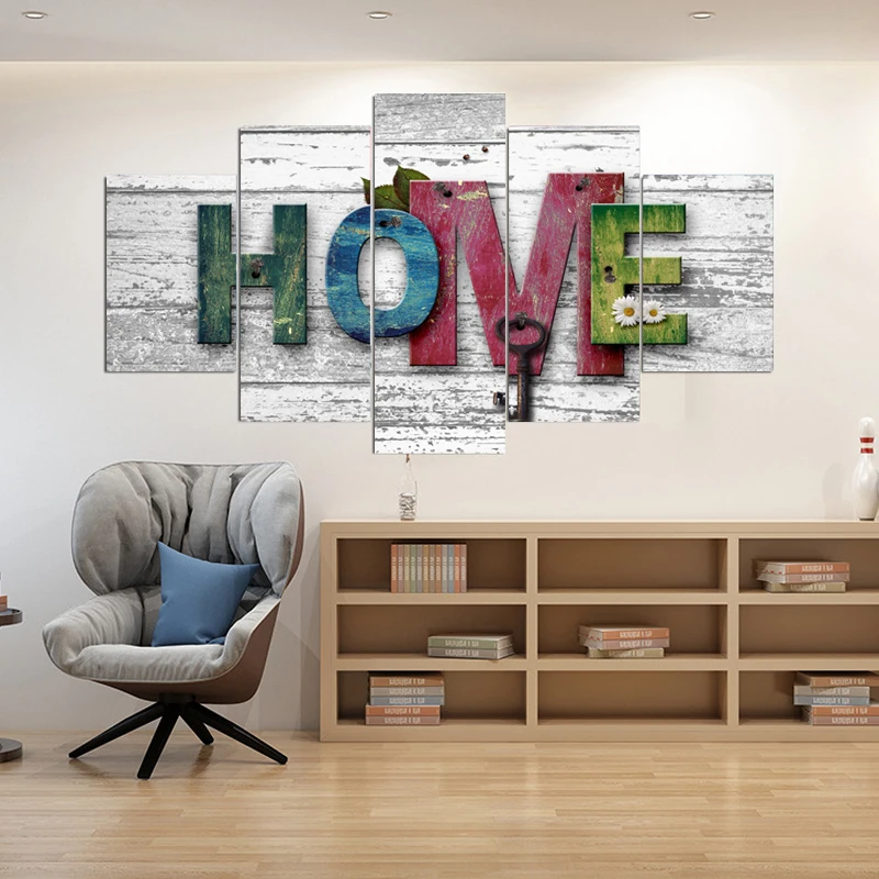 5 шт. с изображением букв холст для живописи Любовь домашняя настенная живопись