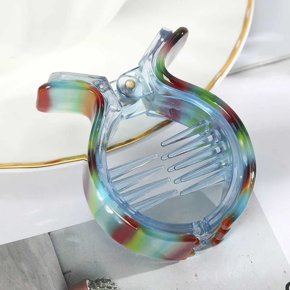 Заколка для волос AWAYTR акриловая с мраморным рисунком |