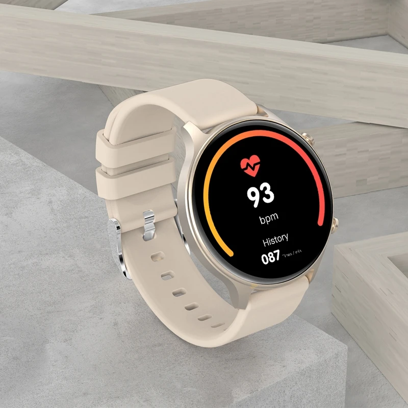 

new smart watch female blood pressure, blood oxygen fitness tracker circular full touch smart watch