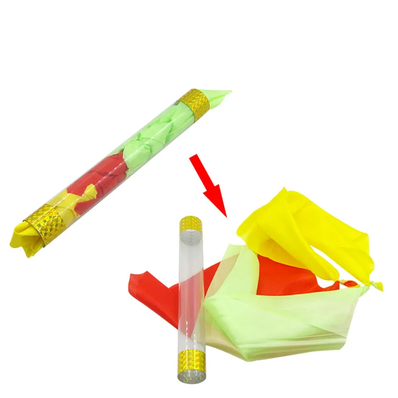 Хрустальная трубка шелковая из ПВХ магический трюк три скарвы связывающие магию