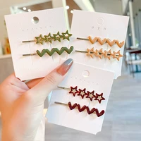 handmade love stars hair clips long edge clip barrettes hair clips for women girls korean fashion hairpin hair accessories gifts