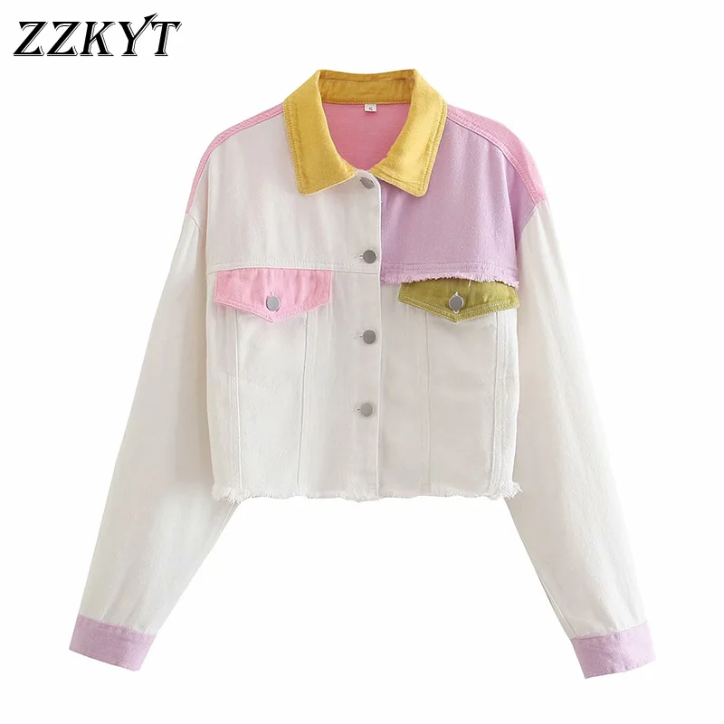 

ZZKYT 2021 женское весеннее винтажное цветное Женское пальто Модная однобортная верхняя одежда с карманами повседневные шикарные топы