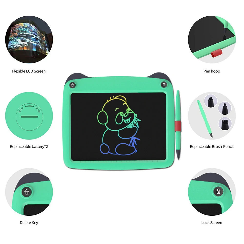 TISHRIC 9" 9 Inch Writing Tablet Kids Drawing Board Digital LCD Graphics Handwriting Pad Bulletin Erase Educational Toys | Компьютеры