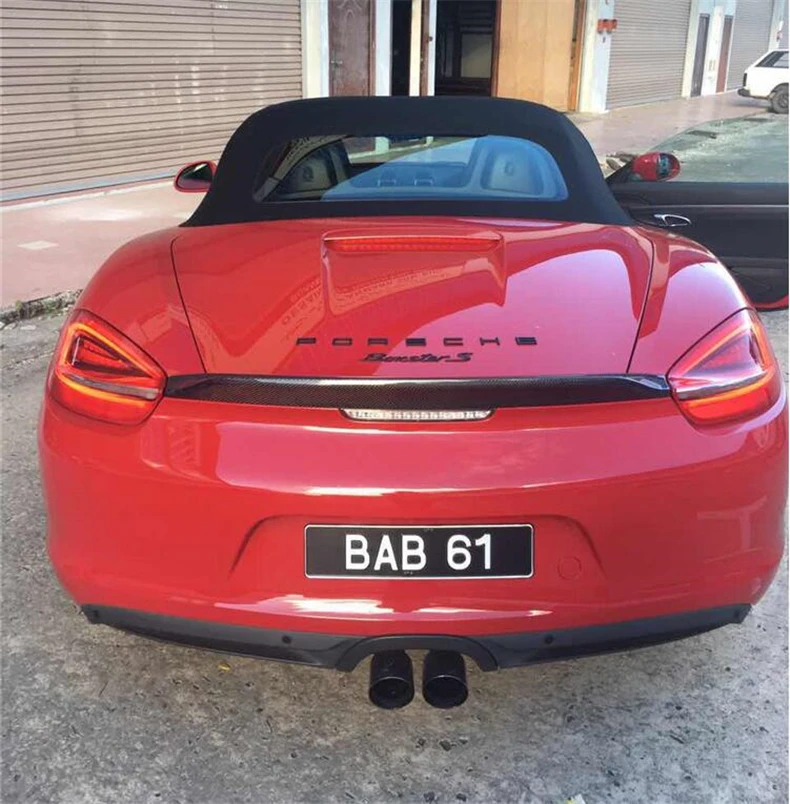 Спойлер для Porsche 981 Cayman Boxster 2013 высокое качество углеродного волокна крыло выступ спойлеры