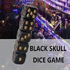 Забавный дизайн, череп, искусственные игральные кости, универсальные шестисторонние D6 кости, 3D каркас, портативные Искусственные кости, 5 x кости черепа