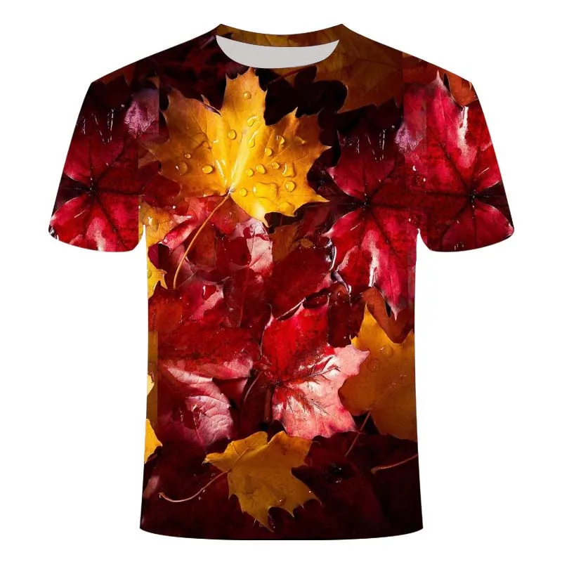 

2020 summer men's rose flower 3D pattern printing T-shirt fashion summer short-sleeved men's casual comfortable 3DT shirt rose p