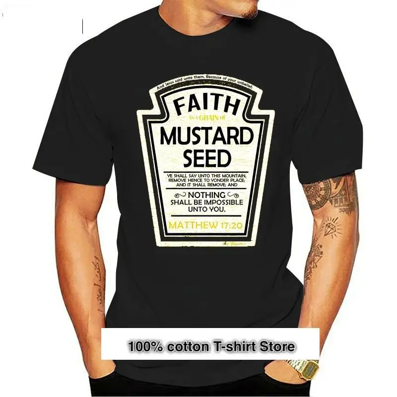 

Camiseta divertida para hombre y mujer, camiseta Guay, camiseta de fe como un grano de semilla de Mustard, parodia Islámica