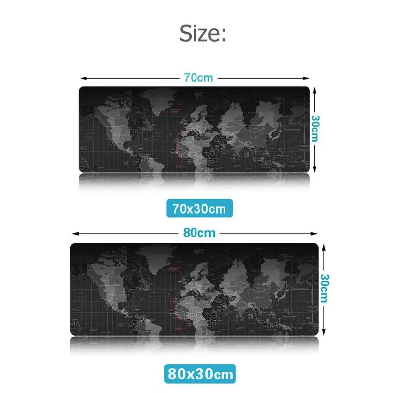 Игровой коврик для мыши большой геймер Компьютерная резиновая поверхность карта