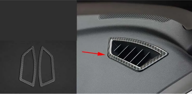

Внутренняя сторона автомобиля углеродное волокно Крышка вентиляционного отверстия отделка для 2019-2021 Subaru Forester состояние выход 2 шт.