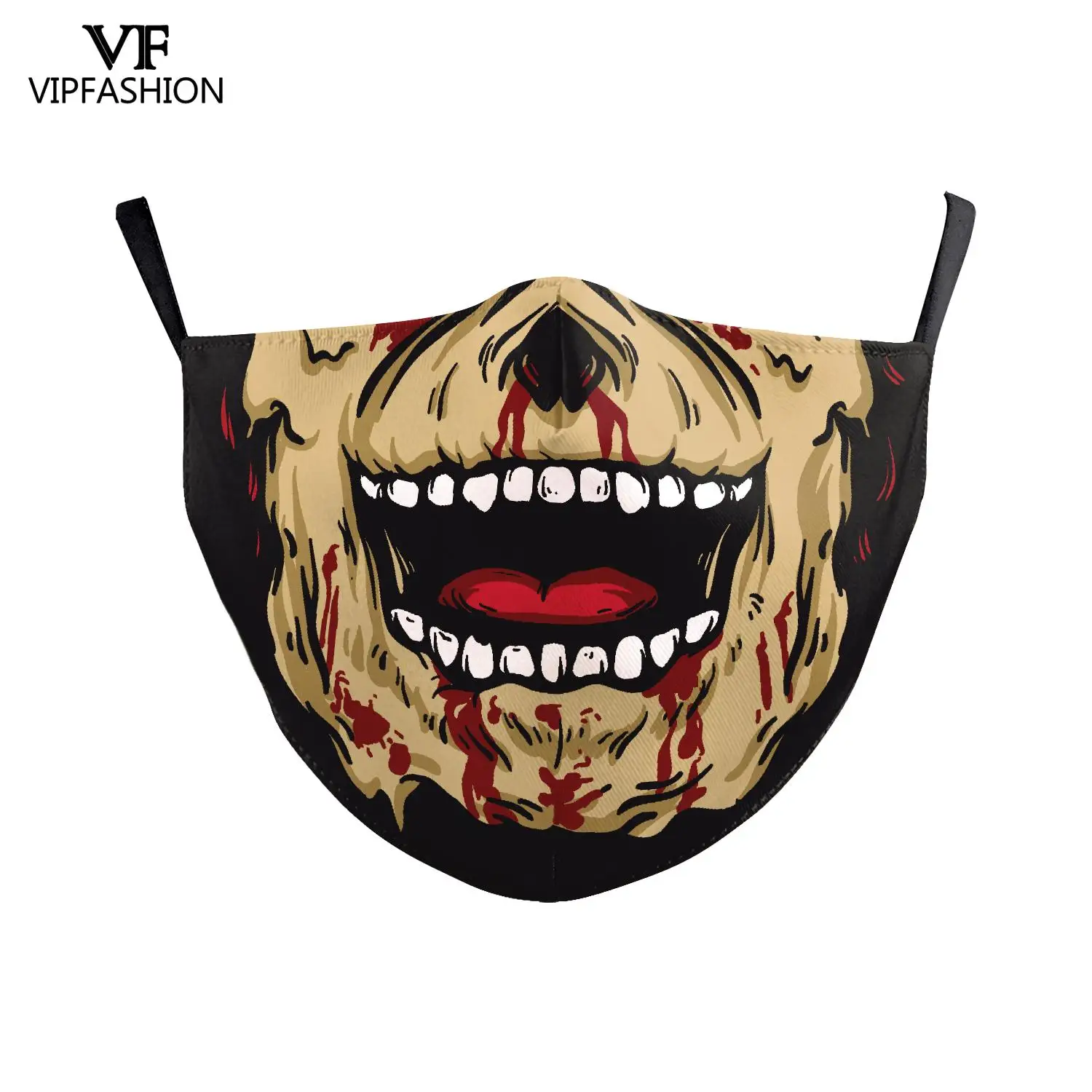 VIP модная новинка забавные с принтом череп маска для лица многоразовая Защитная