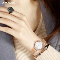 sinobi new 2021 women luxury brand watch simple quartz waterproof watch female fashion casual watches clock reloj mujer