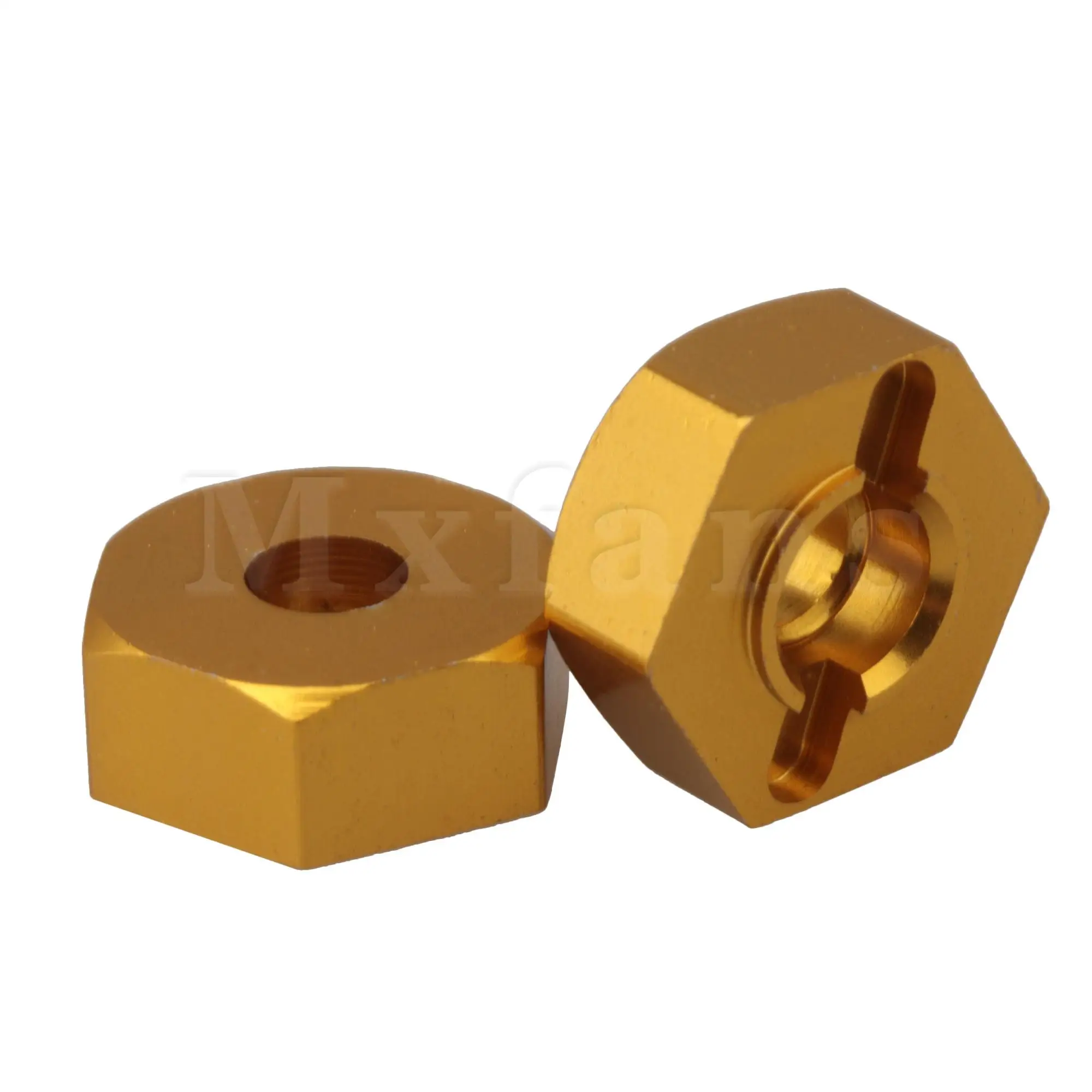 Mxfans 4 шт RC1: 10 сплав обновление желтое колесо Hex Hub для модели автомобиля 122042|wheel