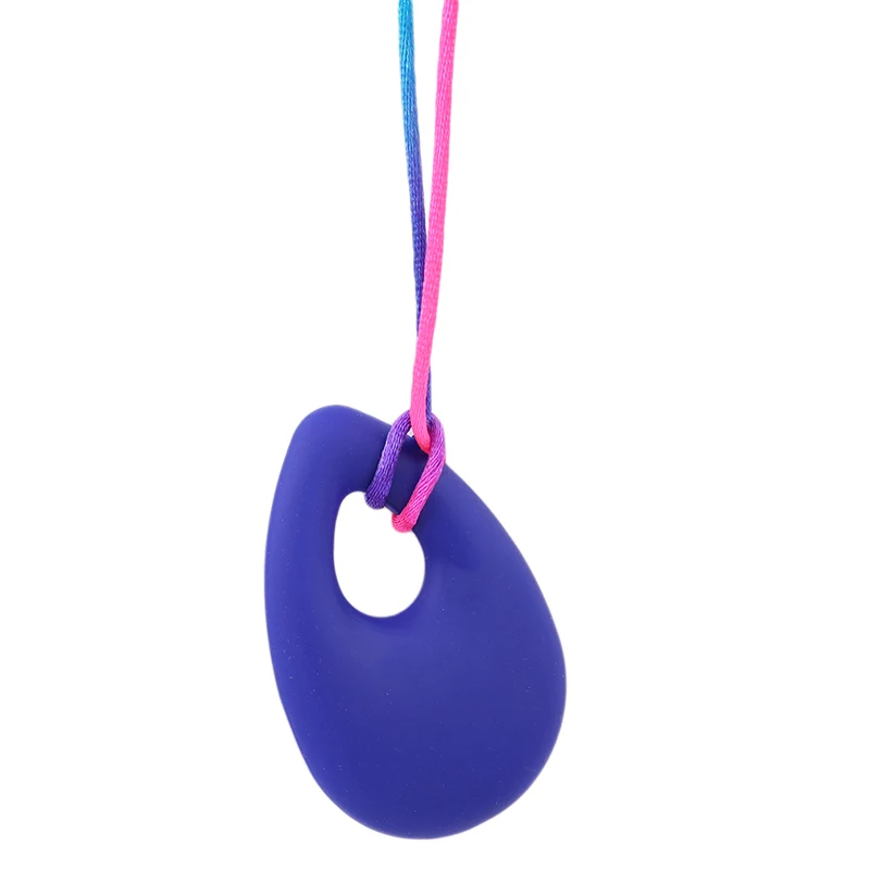 navy x multicolor Силиконовый Прорезыватель для зубов для детей ясельного возраста, кольцо-капля для прорезывания зубов, черное ожерелье, подвески для новорожденных, зубная Жевательная для прорезывания зубов, игрушка - Цвет: navy x multicolor