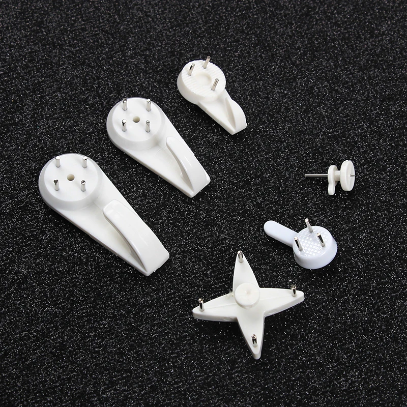 1 Set Wall Mount Picture Frame Hook Seamless Needle Clock Photo Nail Plastic Hanger Home Decor Tool | Обустройство дома
