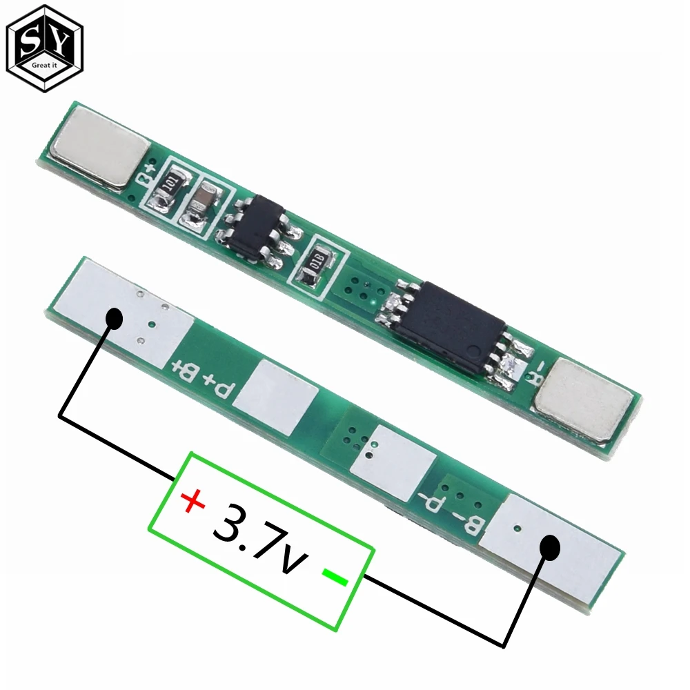 Защитная плата Great IT 1S 3 7 В А li ion BMS PCM для литий ионных аккумуляторов 18650 5 шт.|bms