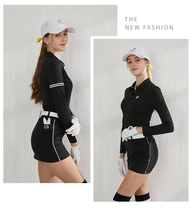 Blktee Гольф Женская рубашка для гольфа с длинными рукавами elatic рубашка BG-19068 женская одежда