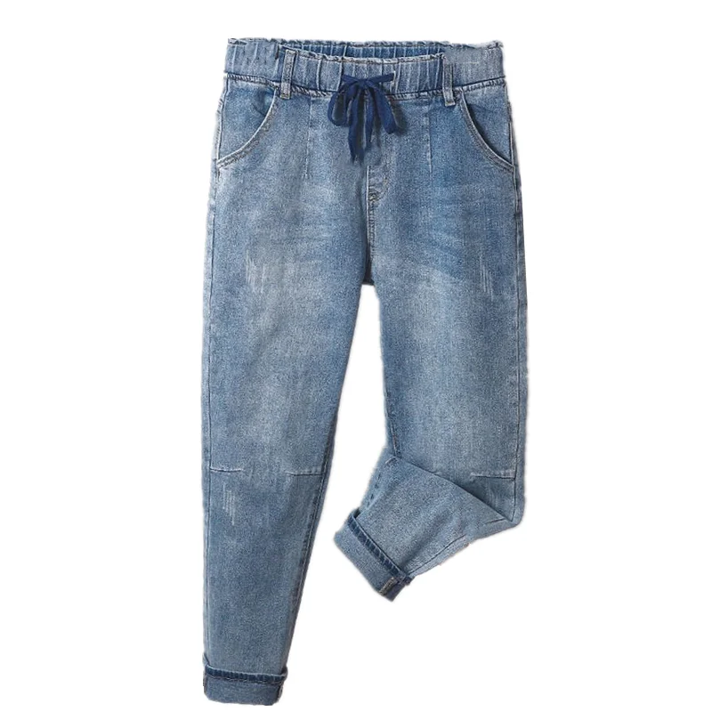 

Vintage Jeans Woman With High Waist Stretch Denim Harem Pants Female Streetwear Casual Plus Size Mom Jeans Ropa Mujer 5XL Q3592