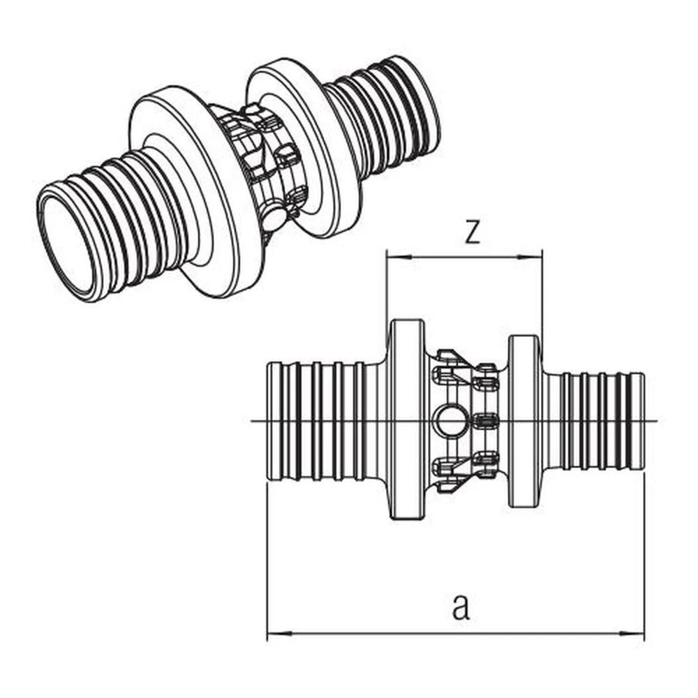 Coupling connecting Rehau Rautitan PX transitional 32-25 parts of heating systems accessories for radiators goods home and repair improvement HVAC