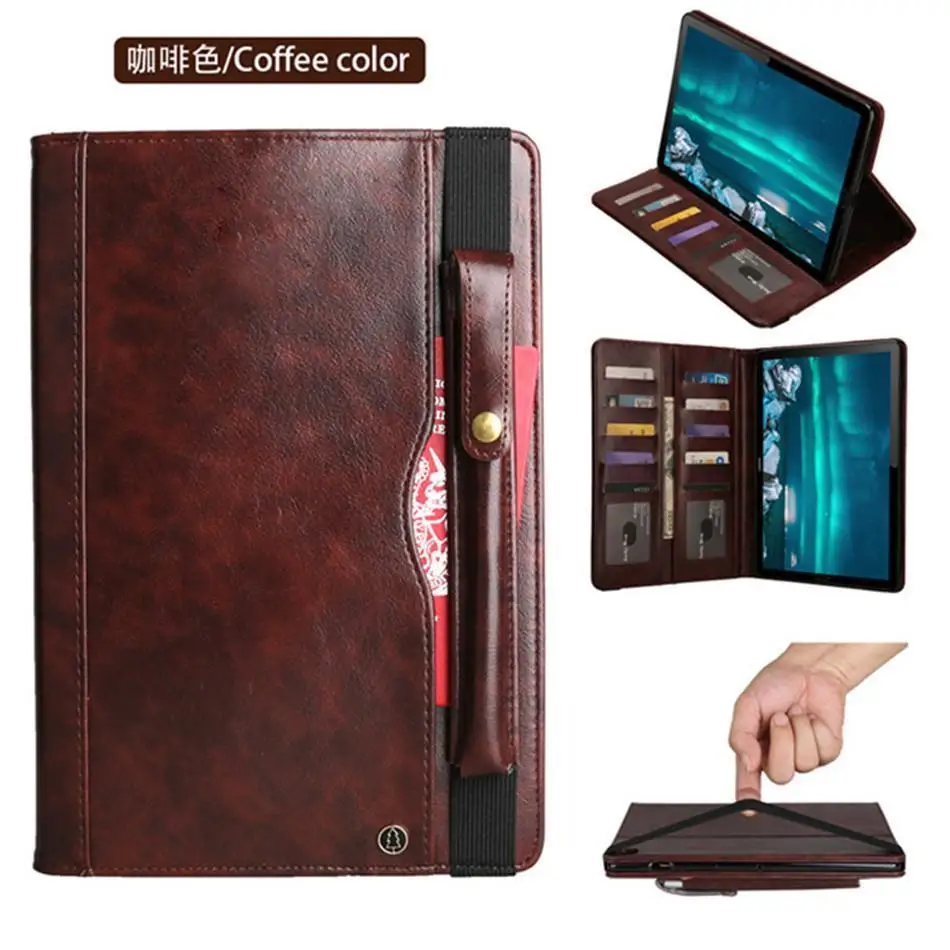 

For Huawei Mediapad M6 10.8 inch Funda Case Premium Flip Shell Cover with Pen Holder Wallet Multifunction Protective Cases
