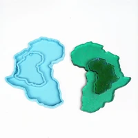 africa map shape coaster cup mat pad epoxy resin mold keychain silicone mould 83xf
