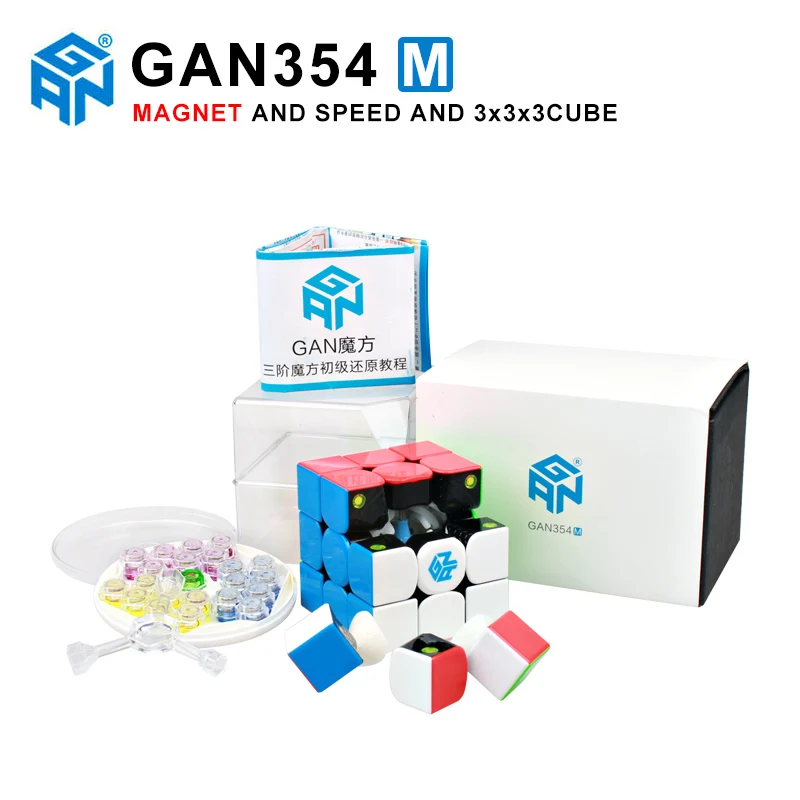 GAN356 X 3x3x3 магический Магнитный скоростной куб профессиональный gans головоломка gan354 M магниты cubo magico gan 356 R 3x3 - Цвет: GAN 354M