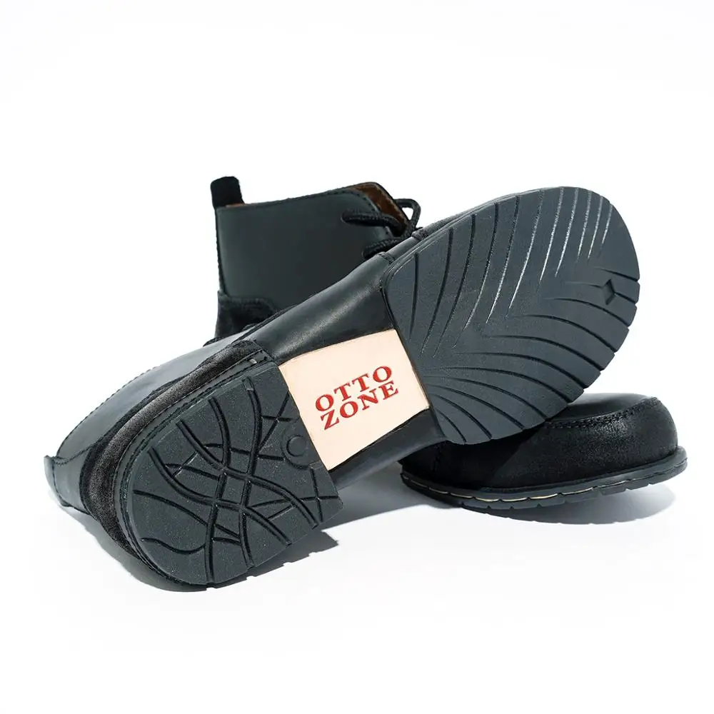 OTTO ZONE Top Quality Handmade Genuine Cow Leather Ankle Boots Fashion Martin Men Rivet Patchwork Casual Shoes EU 39-45 | Обувь