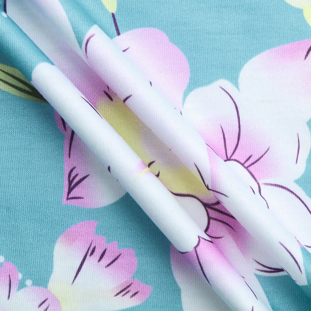 Женское длинное платье с цветочным принтом SAGACE повседневное мешковатое Кафтан